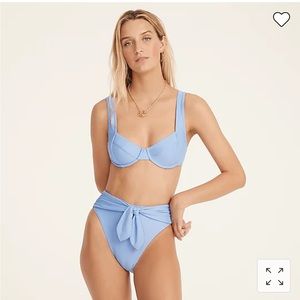 J. Crew Cross-back Underwire Bikini w/High waisted Bottoms - Bright Cerise